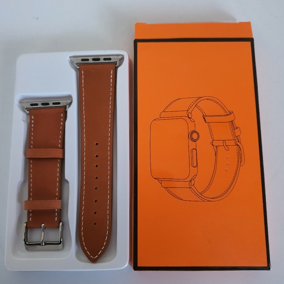 10/$20 Marge Plus 42mm-44mm Leather Apple Watch Strap - Picture 1 of 2